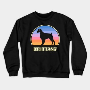 Brittany Vintage Sunset Dog Crewneck Sweatshirt